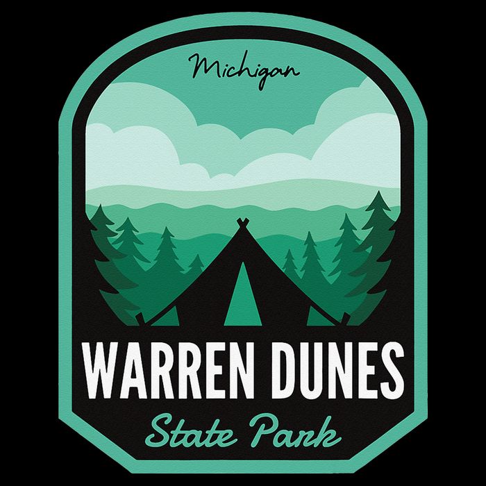 Warren Dunes State Park MI Camping Drawstring Bag