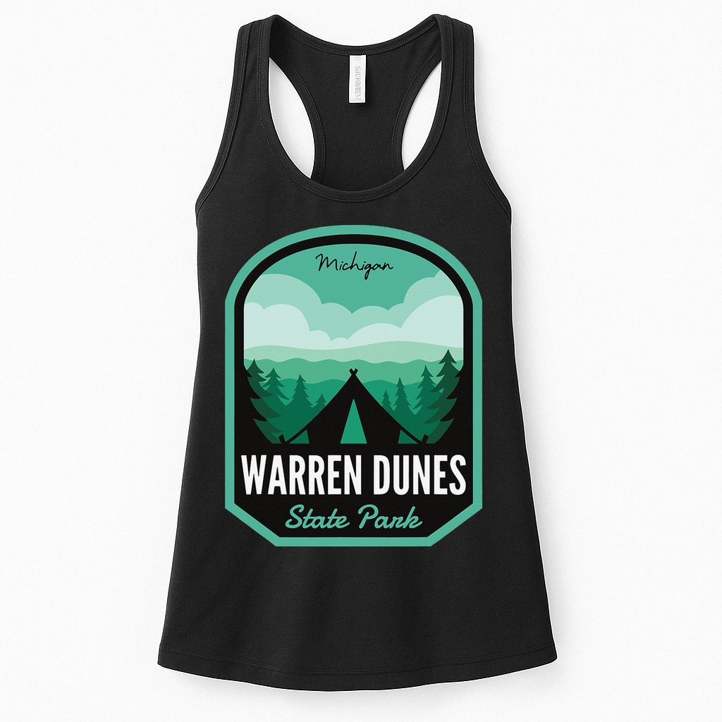 Warren Dunes State Park MI Camping Womens Tank Top