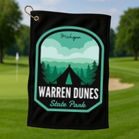 Warren Dunes State Park MI Camping Golf Towel
