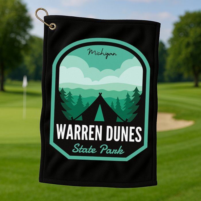 Warren Dunes State Park MI Camping Golf Towel