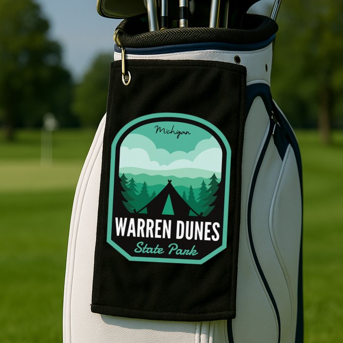 Warren Dunes State Park MI Camping Golf Towel