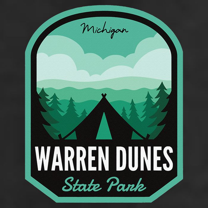 Warren Dunes State Park MI Camping Golf Towel