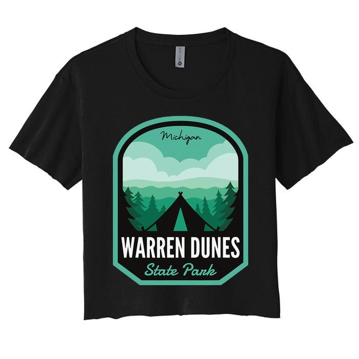 Warren Dunes State Park MI Camping Women's Crop Top Tee