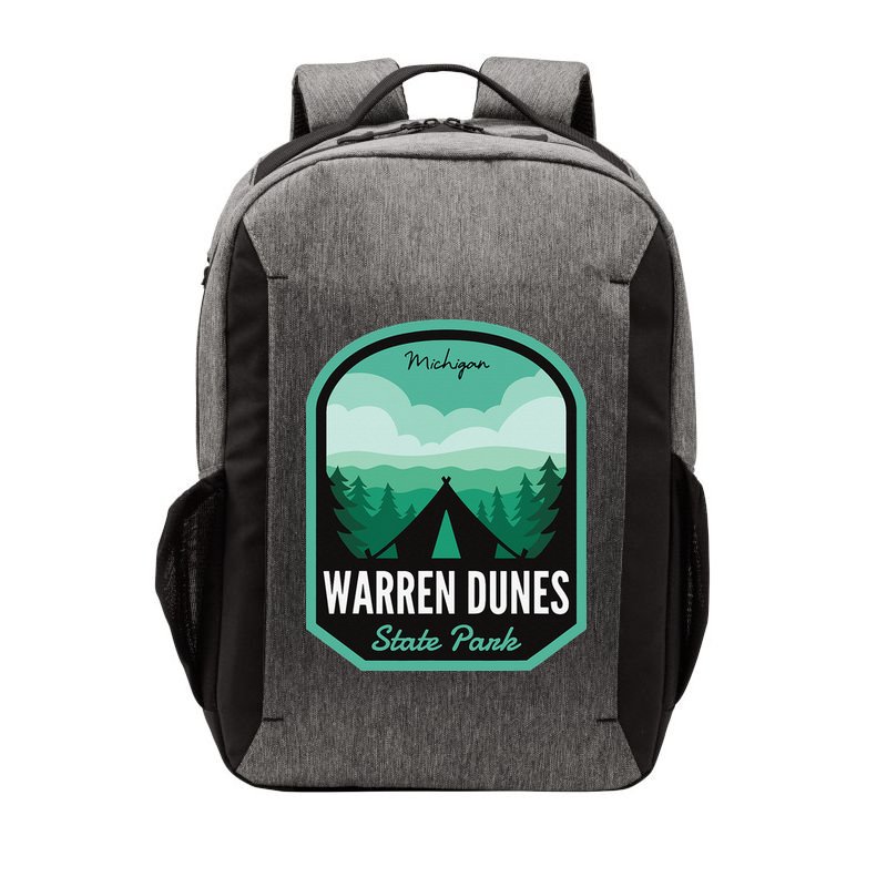 Warren Dunes State Park MI Camping Vector Backpack