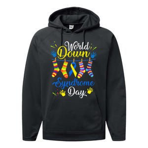 World Down Syndrome Day Awareness Socks 21 March Performance Fleece Hoodie