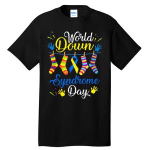 World Down Syndrome Day Awareness Socks 21 March Tall T-Shirt