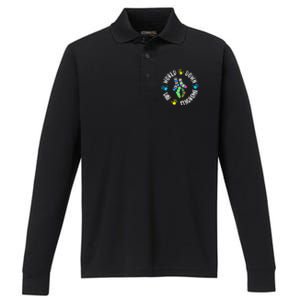 World Down Syndrome Day Awareness Socks T 21 March Performance Long Sleeve Polo