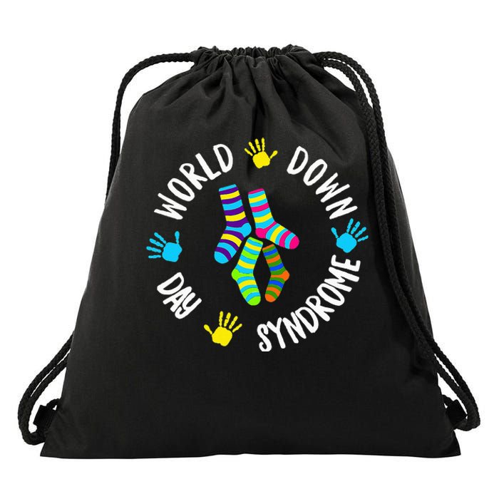 World Down Syndrome Day Awareness Socks T 21 March Drawstring Bag