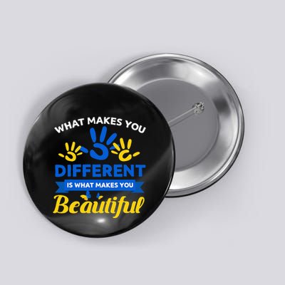World Down Syndrome Day Awareness Ribbon T21 Day Beautiful Button