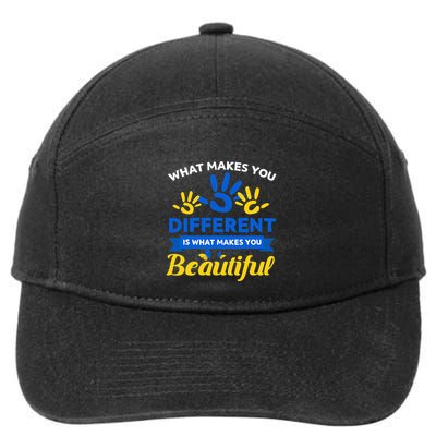 World Down Syndrome Day Awareness Ribbon T21 Day Beautiful 7-Panel Snapback Hat