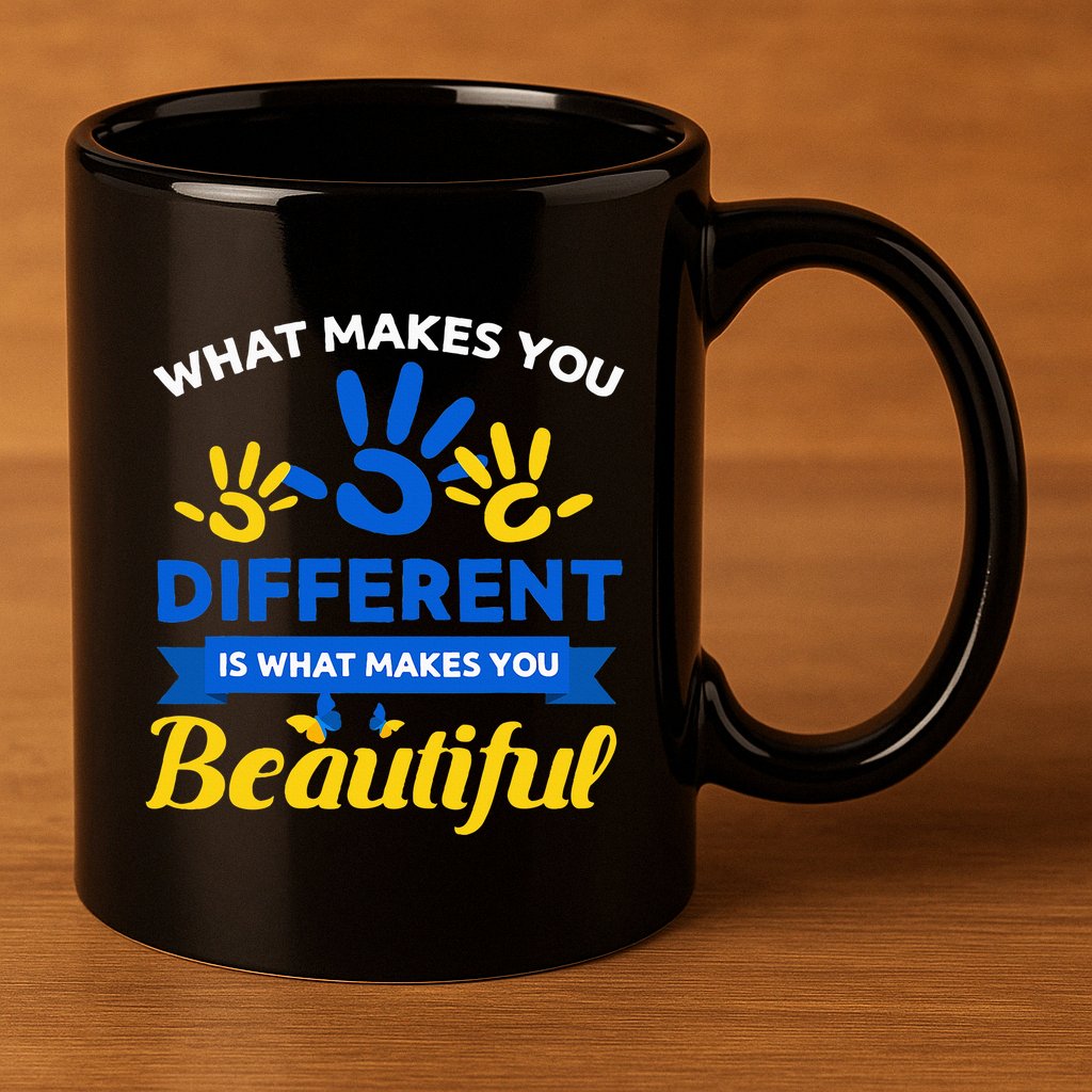 World Down Syndrome Day Awareness Ribbon T21 Day Beautiful 11oz C Handle Ceramic Mug