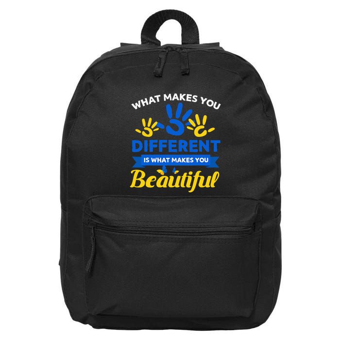 World Down Syndrome Day Awareness Ribbon T21 Day Beautiful 16 in Basic Backpack