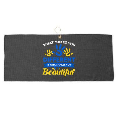 World Down Syndrome Day Awareness Ribbon T21 Day Beautiful Large Microfiber Waffle Golf Towel