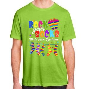 World Down Syndrome Day Rock Your Socks Awareness Adult ChromaSoft Performance T-Shirt