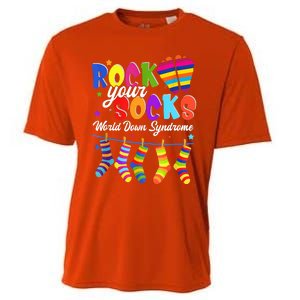 World Down Syndrome Day Rock Your Socks Awareness Cooling Performance Crew T-Shirt