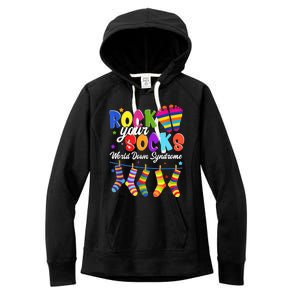 World Down Syndrome Day Rock Your Socks Awareness Women's Fleece Hoodie