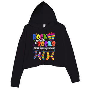 World Down Syndrome Day Rock Your Socks Awareness Crop Fleece Hoodie