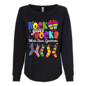 World Down Syndrome Day Rock Your Socks Awareness Womens California Wash Sweatshirt