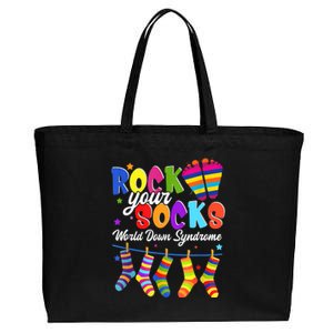 World Down Syndrome Day Rock Your Socks Awareness Cotton Canvas Jumbo Tote