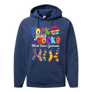 World Down Syndrome Day Rock Your Socks Awareness Performance Fleece Hoodie