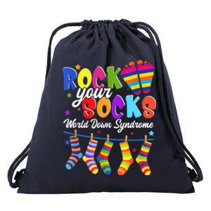 World Down Syndrome Day Rock Your Socks Awareness Drawstring Bag