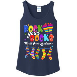 World Down Syndrome Day Rock Your Socks Awareness Ladies Essential Tank