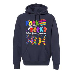 World Down Syndrome Day Rock Your Socks Awareness Premium Hoodie