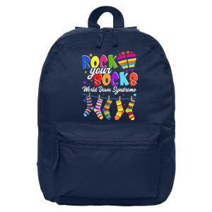 World Down Syndrome Day Rock Your Socks Awareness 16 in Basic Backpack