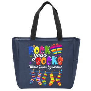 World Down Syndrome Day Rock Your Socks Awareness Zip Tote Bag