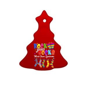 World Down Syndrome Day Rock Your Socks Awareness Ceramic Tree Ornament