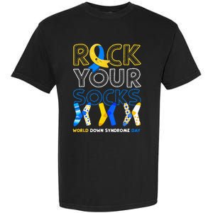 World Down Syndrome Day Rock Your Socks Awareness Garment-Dyed Heavyweight T-Shirt