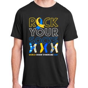 World Down Syndrome Day Rock Your Socks Awareness Adult ChromaSoft Performance T-Shirt