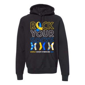 World Down Syndrome Day Rock Your Socks Awareness Premium Hoodie