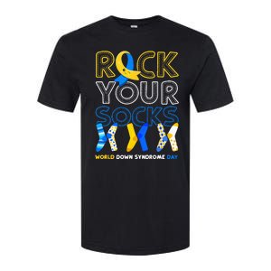 World Down Syndrome Day Rock Your Socks Awareness Softstyle CVC T-Shirt