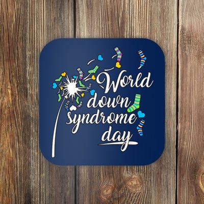 World Down Syndrome Day Extra Chromosome Dandelion Socks Down Syndrome Coaster