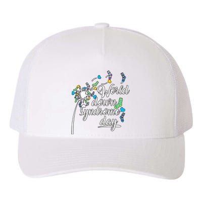 World Down Syndrome Day Extra Chromosome Dandelion Socks Down Syndrome Yupoong Adult 5-Panel Trucker Hat