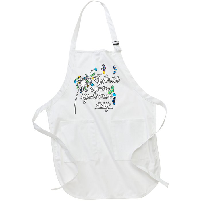 World Down Syndrome Day Extra Chromosome Dandelion Socks Down Syndrome Full-Length Apron With Pockets