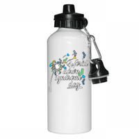 World Down Syndrome Day Extra Chromosome Dandelion Socks Down Syndrome Aluminum Water Bottle