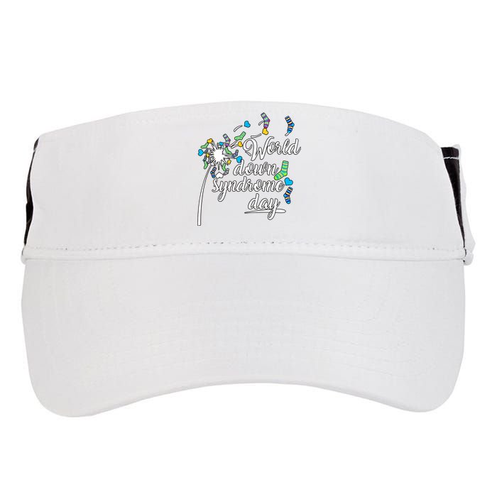 World Down Syndrome Day Extra Chromosome Dandelion Socks Down Syndrome Adult Drive Performance Visor