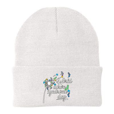 World Down Syndrome Day Extra Chromosome Dandelion Socks Down Syndrome Knit Cap Winter Beanie