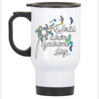 World Down Syndrome Day Extra Chromosome Dandelion Socks Down Syndrome Stainless Steel Travel Mug