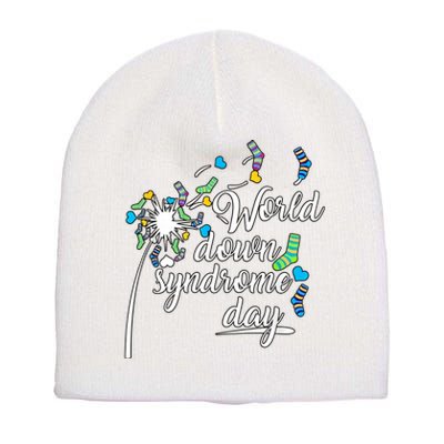 World Down Syndrome Day Extra Chromosome Dandelion Socks Down Syndrome Short Acrylic Beanie