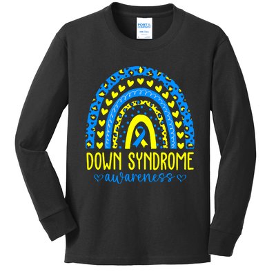 World Down Syndrome Day Rock Your Socks Awareness Kids Long Sleeve Shirt