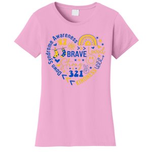 World Down Syndrome Day Awarenes 3.21 Heart Women's T-Shirt