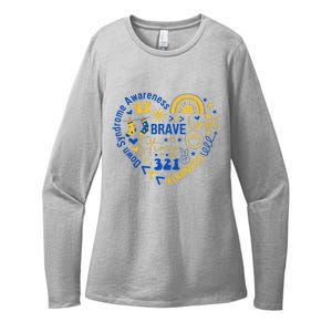 World Down Syndrome Day Awarenes 3.21 Heart Womens CVC Long Sleeve Shirt