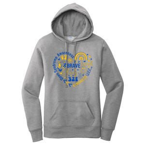 World Down Syndrome Day Awarenes 3.21 Heart Women's Pullover Hoodie