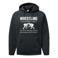 Wrestling Definition Shirt Vintage Wrestling Wrestle   Performance Fleece Hoodie