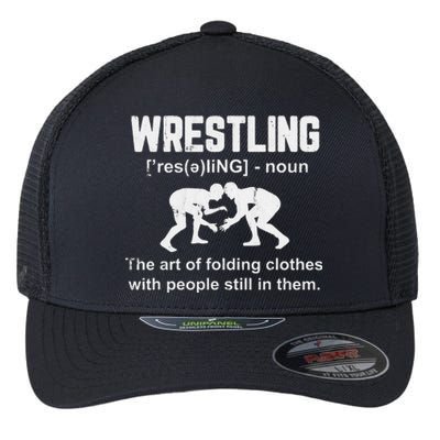 Wrestling Definition Shirt Vintage Wrestling Wrestle   Flexfit Unipanel Trucker Cap