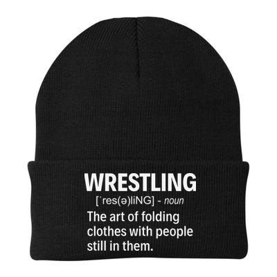 Wrestling Definition Shirt Funny Saying Wrestler Wrestling  Beanie