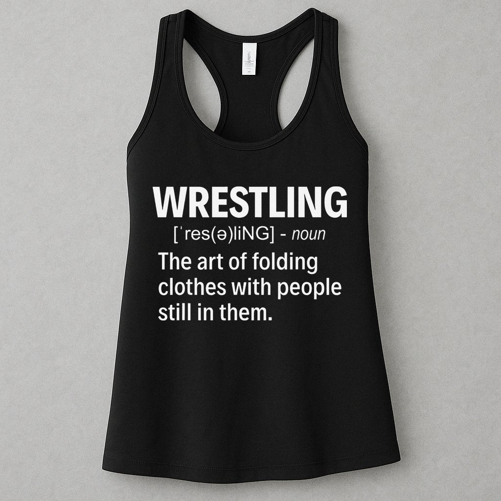 Wrestling Definition Shirt Funny Saying Wrestler Wrestling  Womens Tank Top